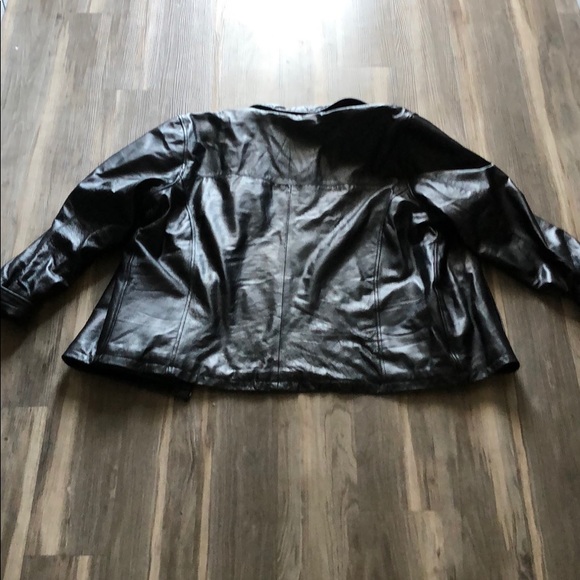 oversized leather blazer jacket - Picture 3 of 3